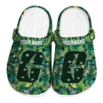 custom charlotte 49ers tropical leaves clogs best selling