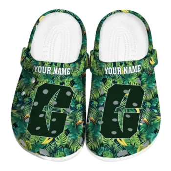 custom charlotte 49ers tropical leaves clogs best selling