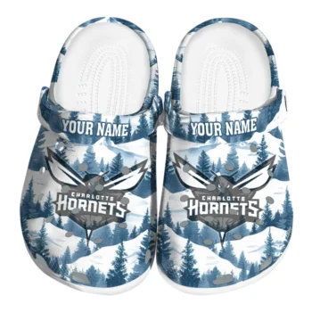 custom charlotte hornets snowy mountains clogs best selling