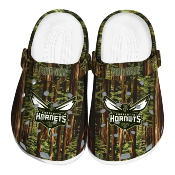 custom charlotte hornets woods forest designs clogs best selling