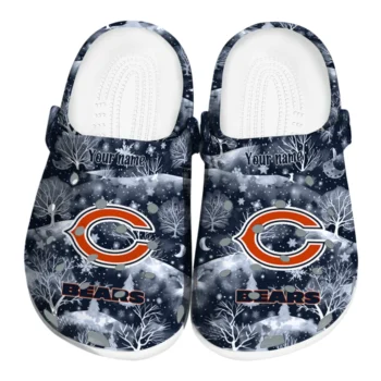 custom chicago bears snowy hills clogs best selling