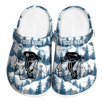 custom chicago blackhawks snowy mountains clogs best selling
