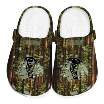 custom chicago blackhawks woods forest designs clogs best selling
