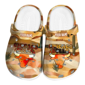 custom chicago bulls desert layers clogs best selling