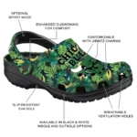 custom chicago bulls tropical leaves clogs best selling