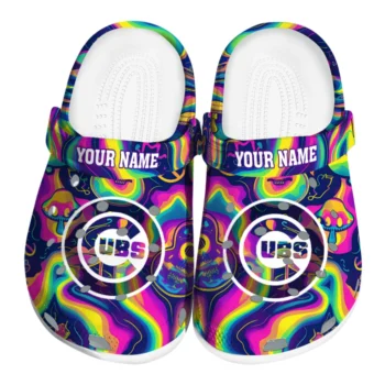 custom chicago cubs swirling mushrooms clogs best selling