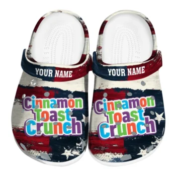 custom cinamon toast crunch flag crunch red white clogs best selling hey clogs
