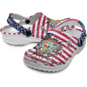 custom cinamon toast crunch flag smash red blue clogs high quality hey clogs