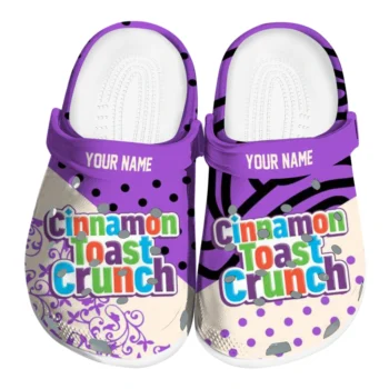 custom cinamon toast crunch hand outline purple beige clogs best selling hey clogs