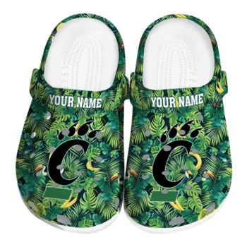 custom cincinnati bearcats tropical leaves clogs best selling