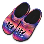 custom cincinnati bengals wavy stripes clogs best selling