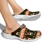 custom cleveland browns christmas motif clogs best selling