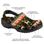 custom cleveland browns christmas motif clogs best selling