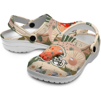 custom cleveland browns desert cactus pattern clogs high quality