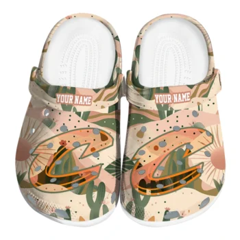 custom cleveland cavaliers desert cactus pattern clogs best selling