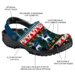 custom cleveland guardians christmas motif clogs best selling