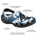 custom coastal carolina chanticleers snowy mountains clogs best selling