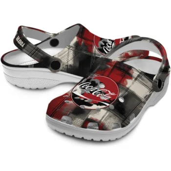 custom coca cola eagle badge red black clogs high quality hey clogs