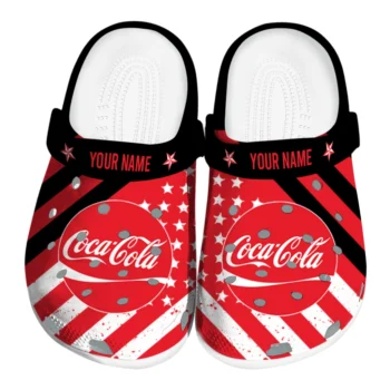 custom coca cola star design red black clogs best selling hey clogs