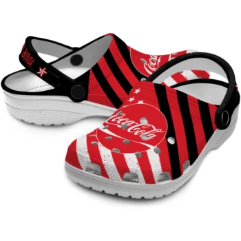 custom coca cola star design red black clogs high quality hey clogs