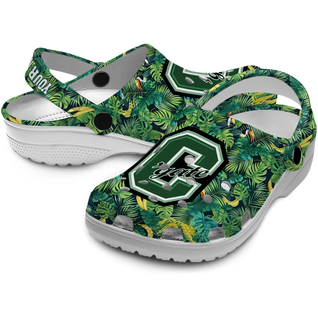 custom colgate raiders tropical leaves clogs high quality custom colgate raiders tropical leaves clogs high quality