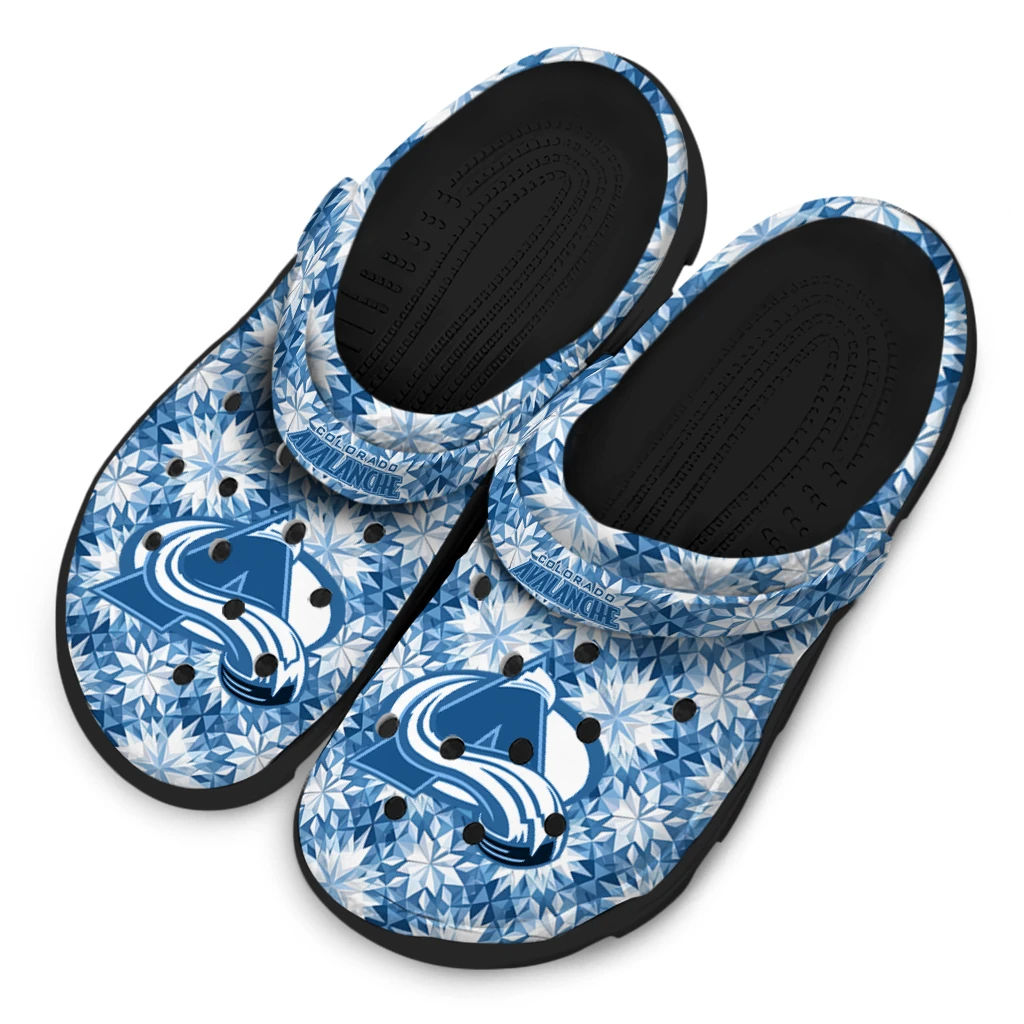 custom colorado avalanche snowflake mosaic clogs latest model custom colorado avalanche snowflake mosaic clogs latest model