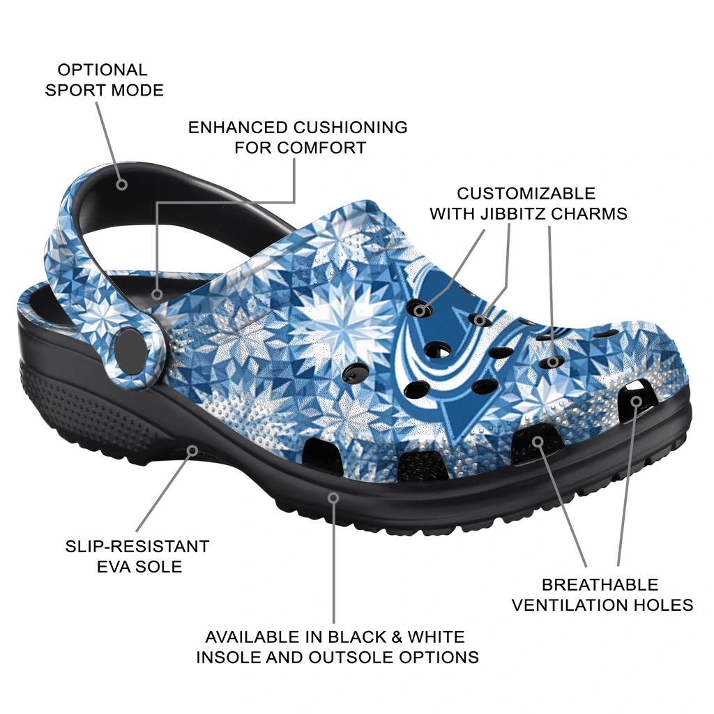 custom colorado avalanche snowflake mosaic clogs new arrival custom colorado avalanche snowflake mosaic clogs new arrival