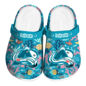 custom colorado avalanche tropical fish ocean clogs best selling