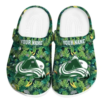 custom colorado avalanche tropical leaves clogs best selling