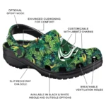 custom colorado avalanche tropical leaves clogs best selling