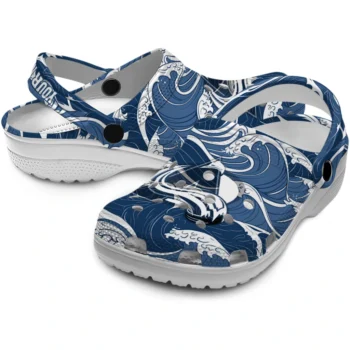 custom colorado avalanche wave flow clogs high quality