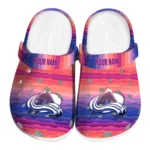 custom colorado avalanche wavy stripes clogs best selling