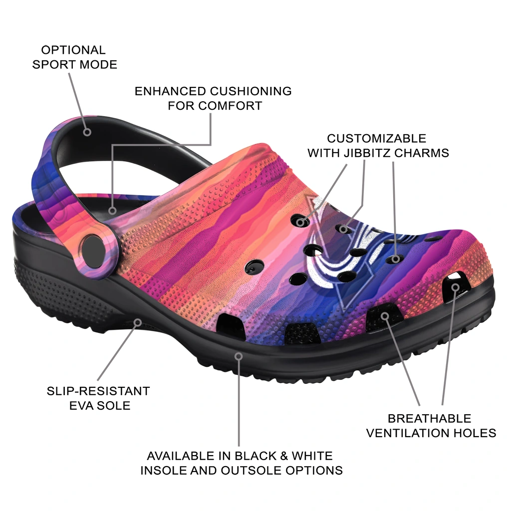 custom colorado avalanche wavy stripes clogs new arrival custom colorado avalanche wavy stripes clogs new arrival