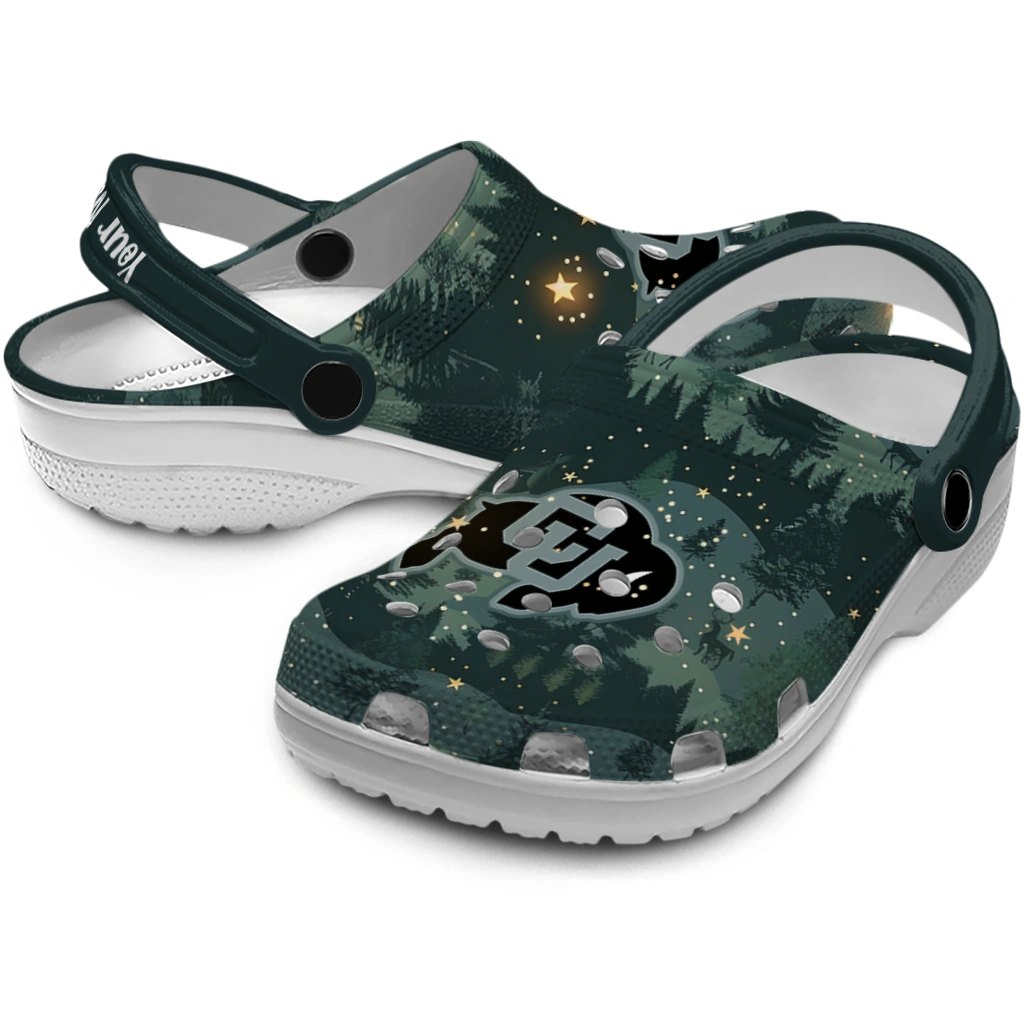 custom colorado buffaloes deer nightscape clogs high quality custom colorado buffaloes deer nightscape clogs high quality
