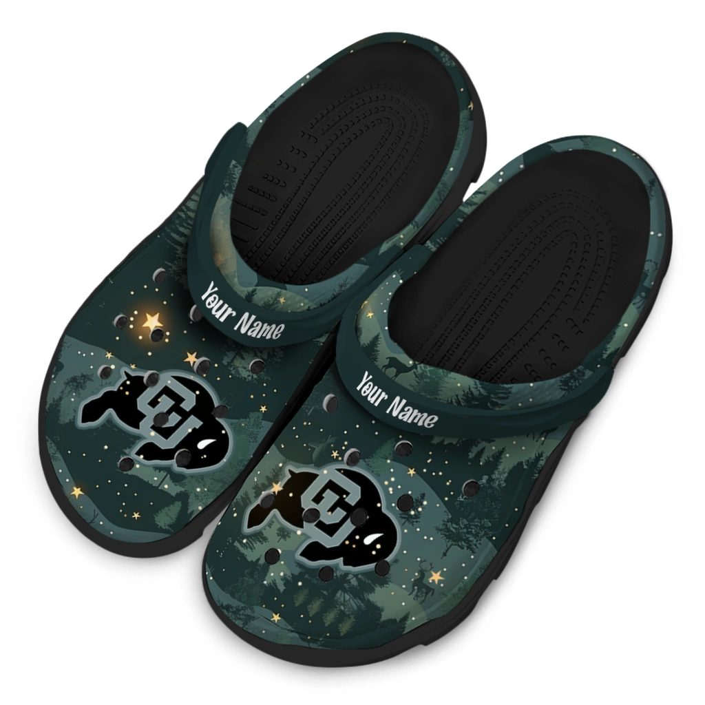 custom colorado buffaloes deer nightscape clogs latest model custom colorado buffaloes deer nightscape clogs latest model