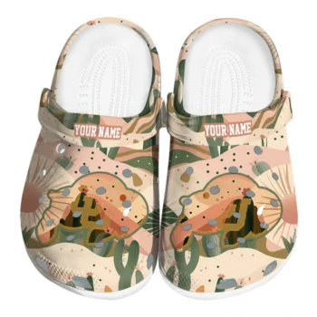 custom colorado buffaloes desert cactus pattern clogs best selling