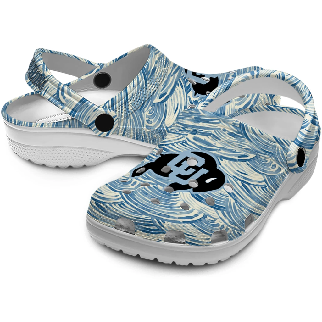 custom colorado buffaloes sea swirls clogs high quality custom colorado buffaloes sea swirls clogs high quality