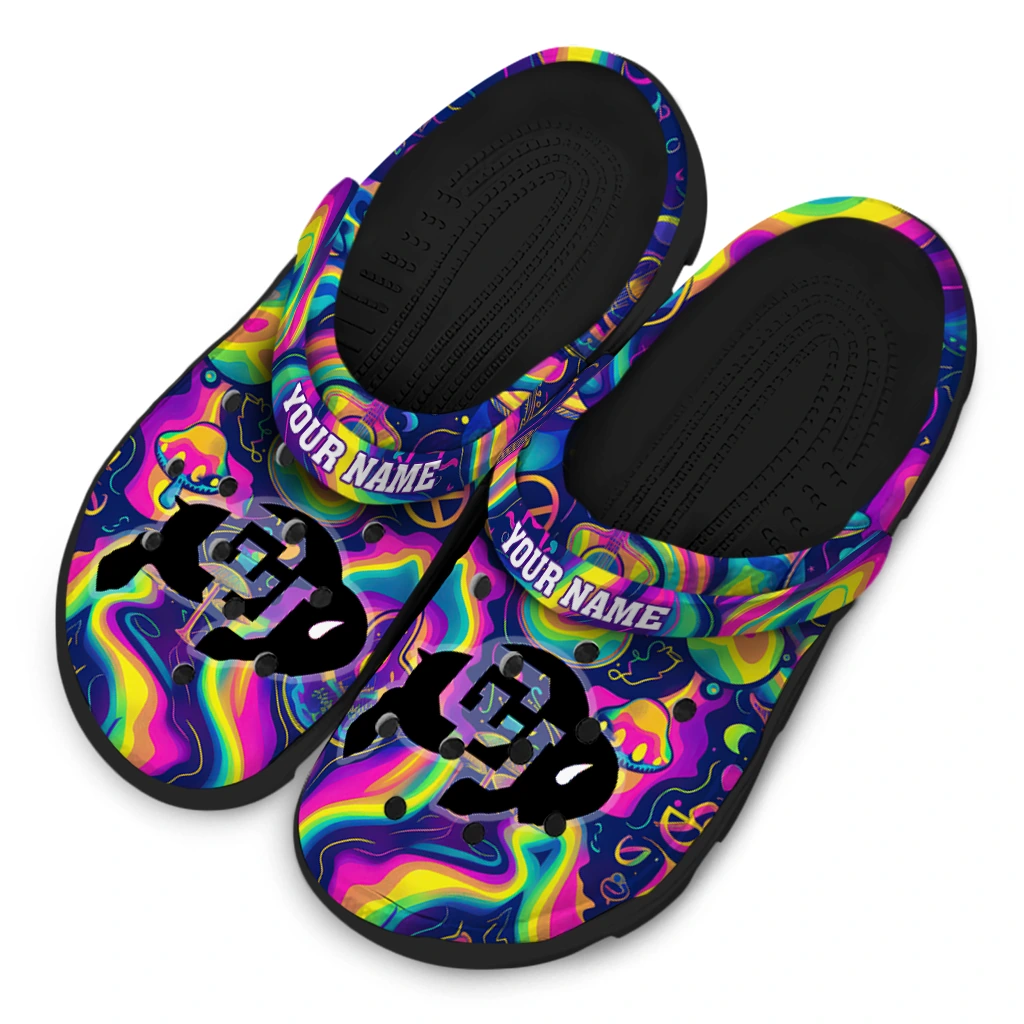 custom colorado buffaloes swirling mushrooms clogs latest model custom colorado buffaloes swirling mushrooms clogs latest model