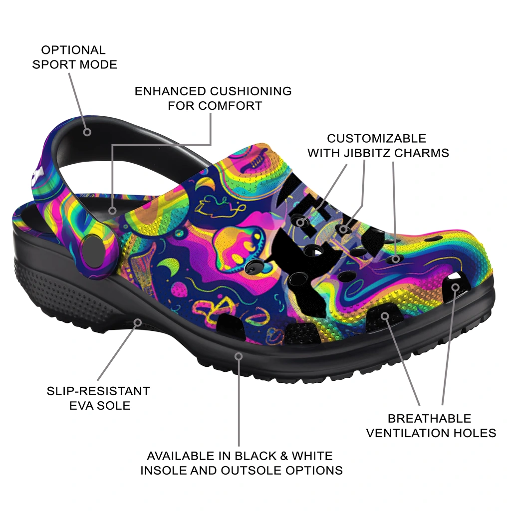 custom colorado buffaloes swirling mushrooms clogs new arrival custom colorado buffaloes swirling mushrooms clogs new arrival
