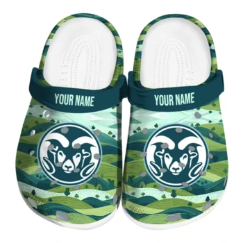 custom colorado state rams hills illustration clogs best selling