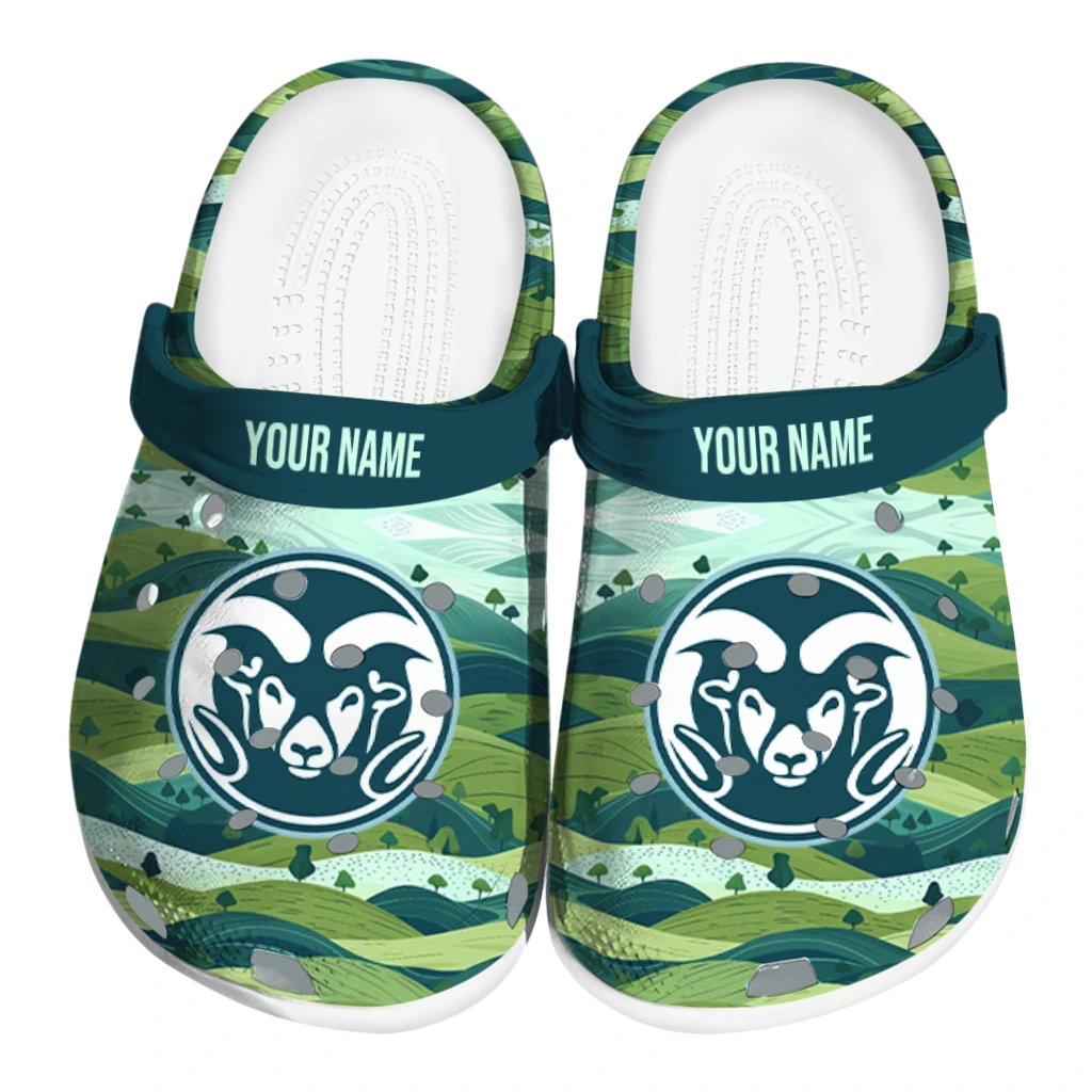 custom colorado state rams hills illustration clogs best selling custom colorado state rams hills illustration clogs best selling