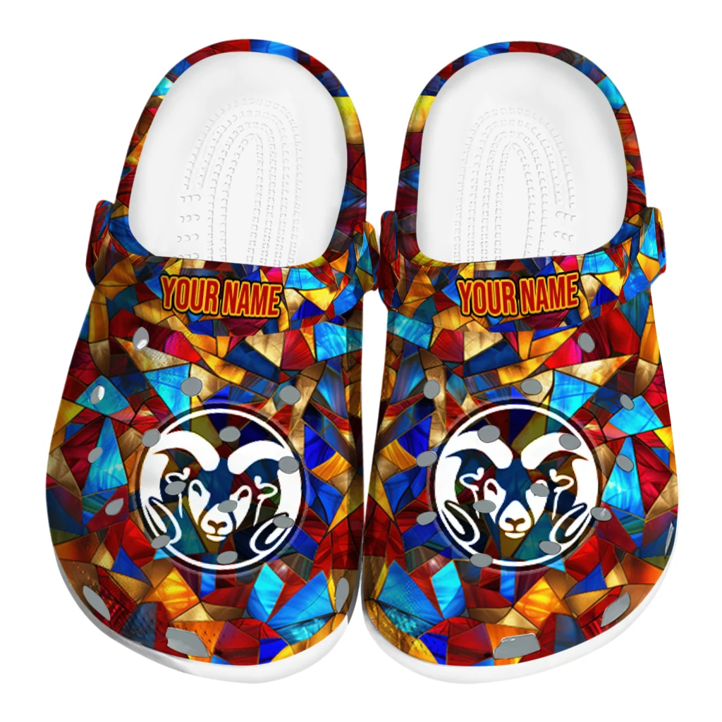 custom colorado state rams prism pieces clogs best selling custom colorado state rams prism pieces clogs best selling