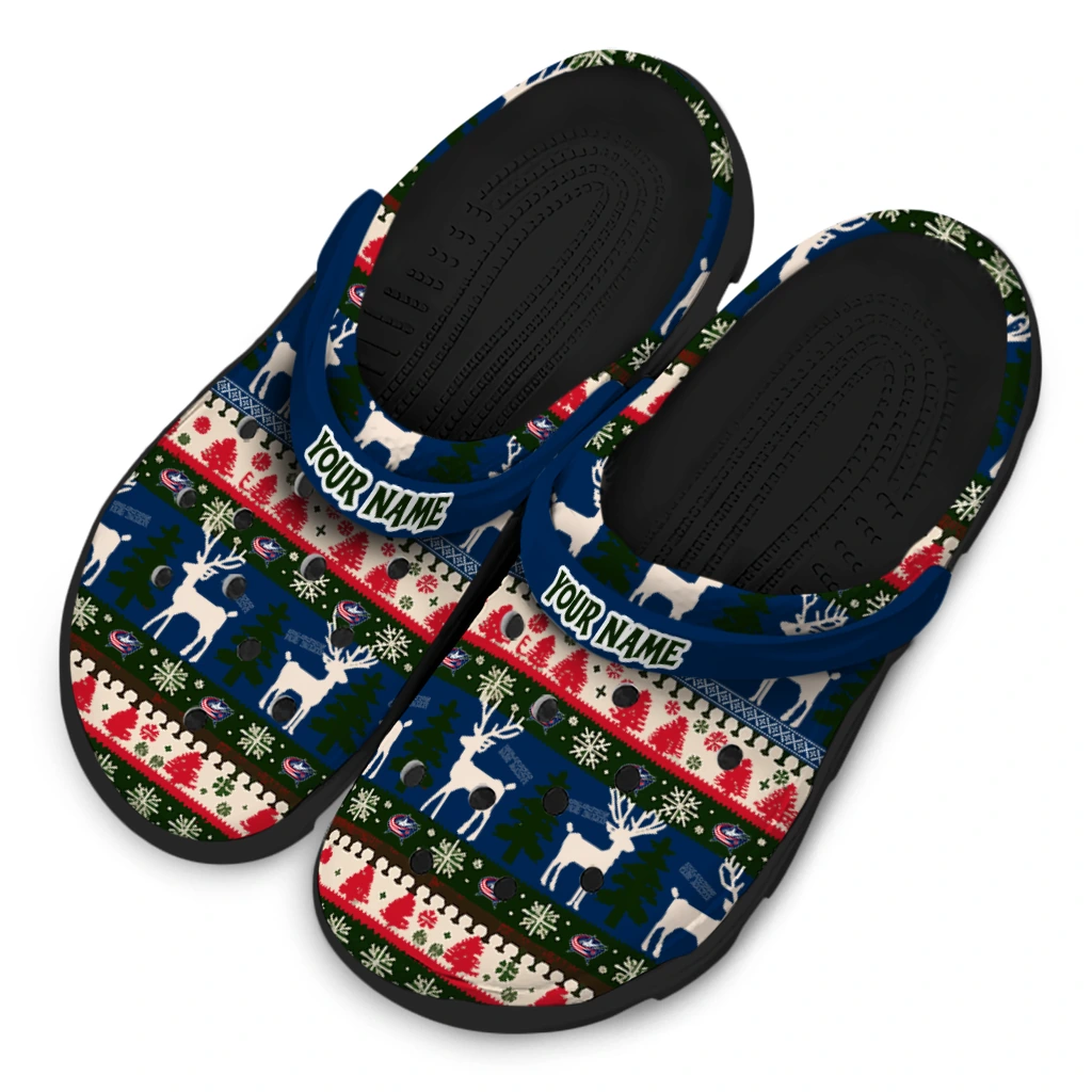 custom columbus blue jackets christmas motif clogs latest model custom columbus blue jackets christmas motif clogs latest model