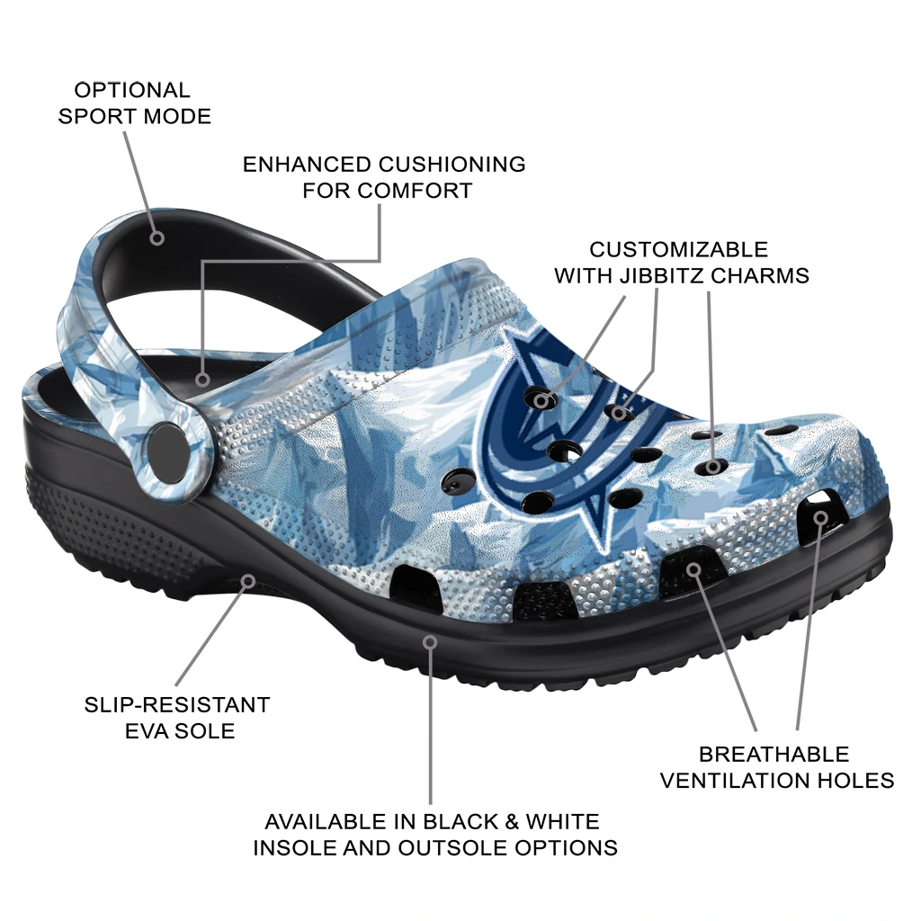 custom columbus blue jackets mountain artwork clogs new arrival custom columbus blue jackets mountain artwork clogs new arrival