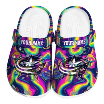 custom columbus blue jackets swirling mushrooms clogs best selling