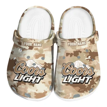 custom coors light beer beige camou beige brown clogs best selling hey clogs
