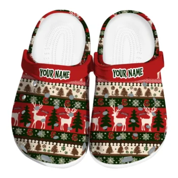 custom cornell big red christmas motif clogs best selling