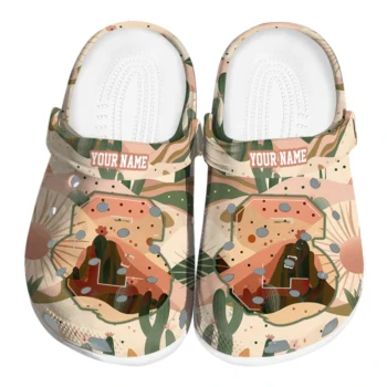 custom cornell big red desert cactus pattern clogs best selling