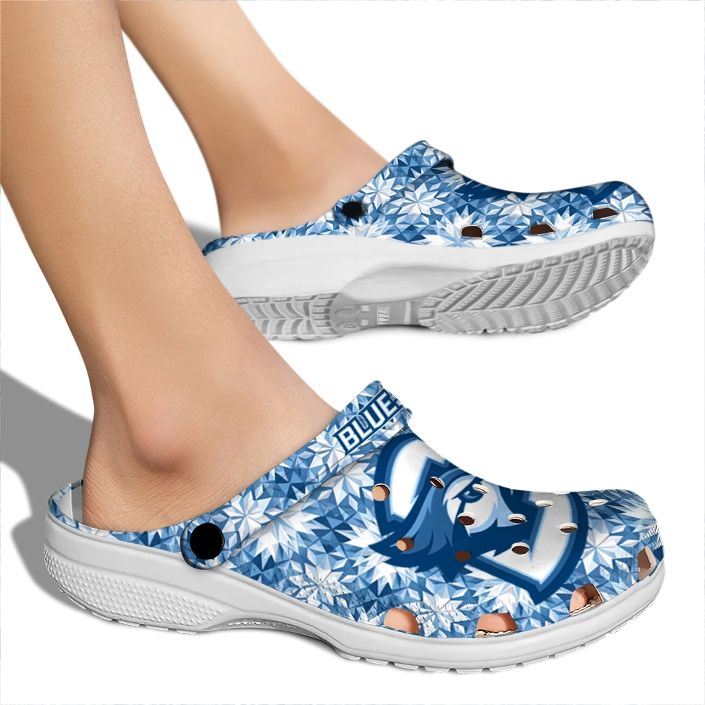 custom creighton bluejays snowflake mosaic clogs fashion forward custom creighton bluejays snowflake mosaic clogs fashion forward