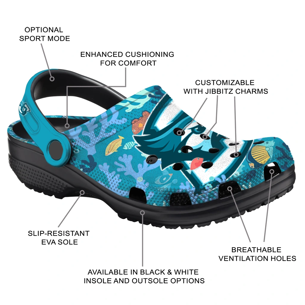 custom creighton bluejays tropical fish ocean clogs new arrival custom creighton bluejays tropical fish ocean clogs new arrival
